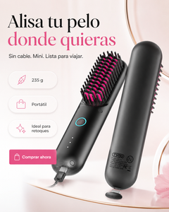 Mini alisadora sin cable portátil — ideal para viajes y retoques rápidos