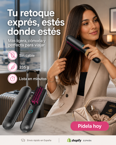 Mini alisadora sin cable portátil — ideal para viajes y retoques rápidos